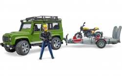  Bruder  Land Rover Defender  ,  Ducati   (02589) 